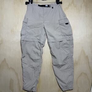 REI Womens 12 Convertible Hiking Pants Beige Zip Off Trail Cargo UPF 50 Outdoor